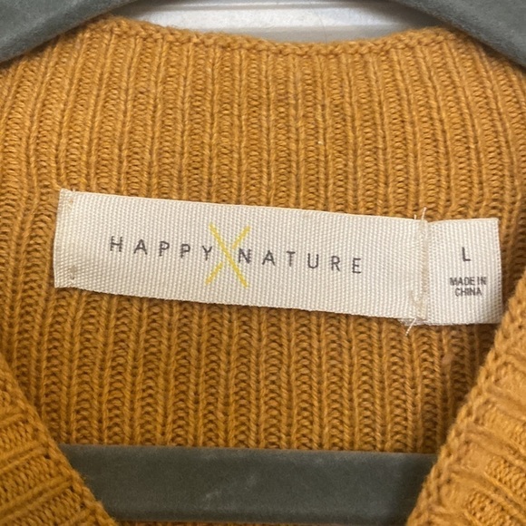 Happy X Nature Mustard Sweater Dress - Large - Picture 2 of 5